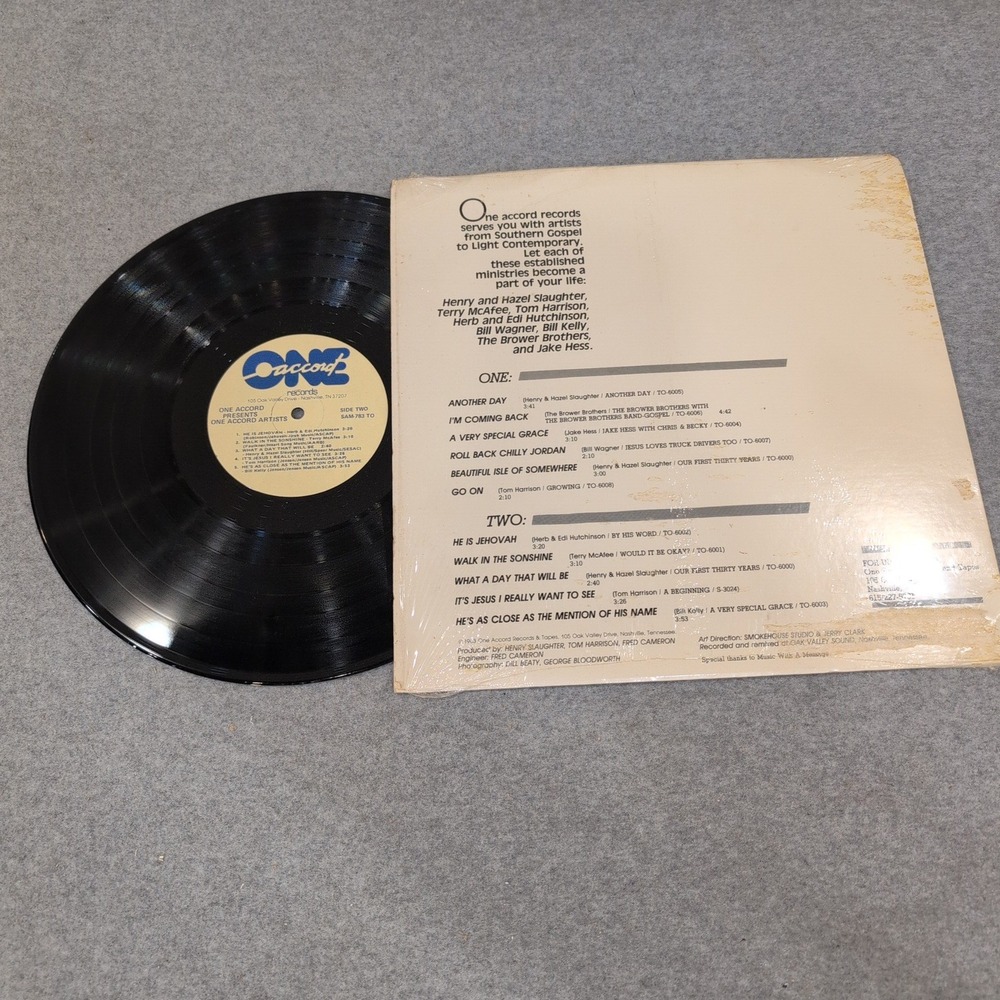 One Accord Records Presents Various Artists Southern Gospel Vinyl LP SAM-783-TO - Picture 2 of 2